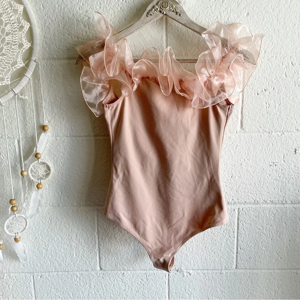 NWT Free People Haute Wired Bodysuit Pink Rose